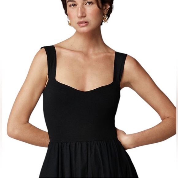J. CREW Sweetheart Tank Dress with Poplin Skirt in Natural Size Medi… - Picture 6 of 7